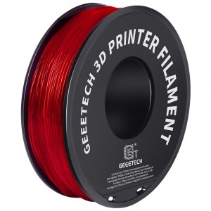 TPU Transparent Red 3D Printer Filament 1.75mm 1kg/roll