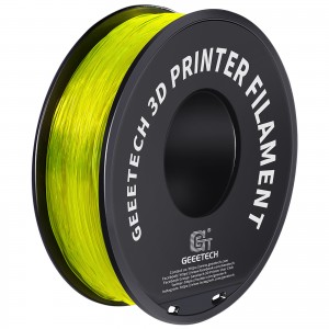 TPU Transparent Yellow 3D Printer Filament 1.75mm 1kg/roll