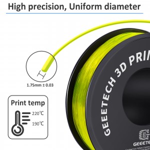 Geeetech TPU Transparent Yellow 1.75mm 1kg per roll