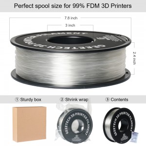 PLA Transparent  3D Printer Filament 1.75mm 1kg/roll