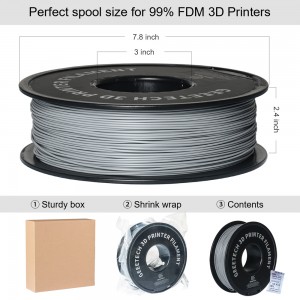 PLA Grey  3D Printer Filament 1.75mm 1kg/roll