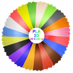 3D Pen PLA filament 3D Printer 1.75mm PLA Filament, 20 Colors, 10 Meters per color