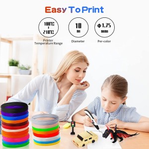 3D Pen PLA filament 3D Printer 1.75mm PLA Filament, 20 Colors, 10 Meters per color