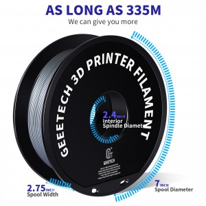 PETG Silver 3D Printer Filament 1.75mm 1kg/roll