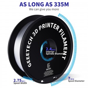 Geeetech PETG Transparent 1.75mm 1kg/roll