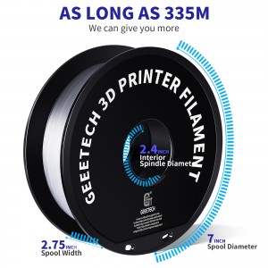 PETG Transparent 3D Printer Filament 1.75mm 1kg/roll