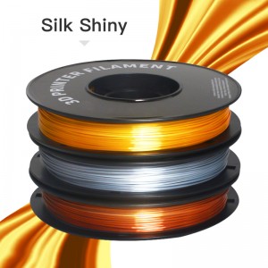 PLA Shiny Silk 3D Printer Filament 1.75mm 0.5kg/roll(Gold+Silver+Copper)