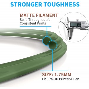 PLA Matte Olive Green 3D Printer Filament 1.75mm 1kg/roll