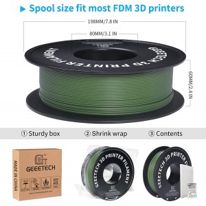 PLA Matte Olive Green 3D Printer Filament 1.75mm 1kg/roll