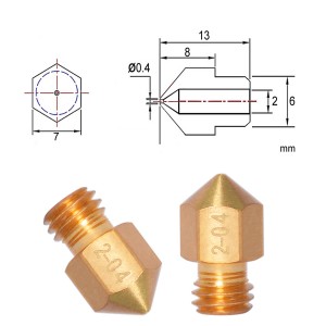 1 Meter Transparent Teflon Tube Pipe + 5pcs 2-0.4mm Nozzles, pls write a comment for your order, let us know you need the nozzle for which model printer