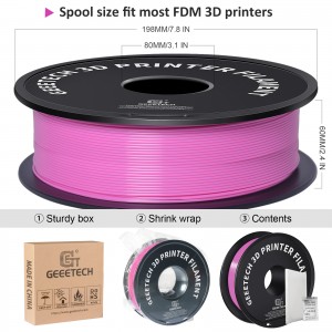 Geeetech PLA Pink Filament Plastic Rod 1.75mm 1kg Per Roll