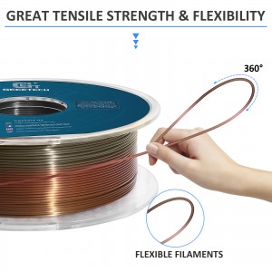 PLA  Silk bronze rainbow 3D Printer Filament 1.75mm 1kg/roll