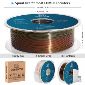 PLA  Silk bronze rainbow 3D Printer Filament 1.75mm 1kg/roll