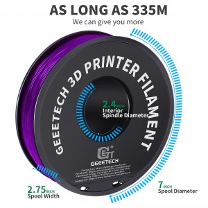 TPU Transparent Purple 3D Printer Filament 1.75mm 1kg/roll