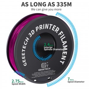 TPU Transparent Pink 3D Printer Filament 1.75mm 1kg/roll