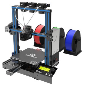 Geeetech A10T Three- Colors Printing 3D Printer, 95% Pre-assembled, Build Volume 220X220X260mm