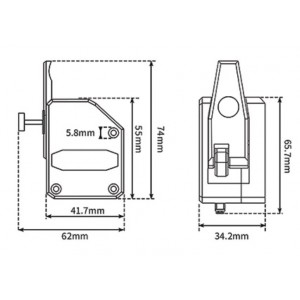 Thunder Dual Drive Gear Extruder Without motor for PC06-01 penumatic push fitting