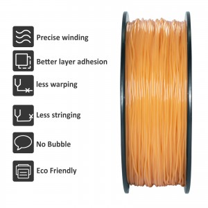 TPU Transparent Gold 3D Printer Filament 1.75mm 1kg/roll