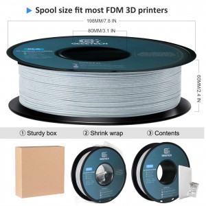 PLA like Marble Grey 3D Printer Filament 1.75mm 1kg/roll