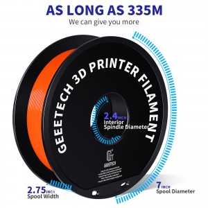 PETG Orange 3D Printer Filament 1.75mm 1kg/roll