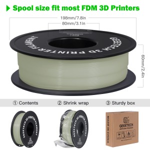 PLA Luminous Green 3D Printer Filament 1.75mm 1kg/roll