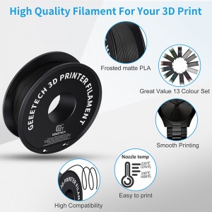 {6KG}PLA Matte Black 3D Printer Filament 1.75mm 1kg/roll