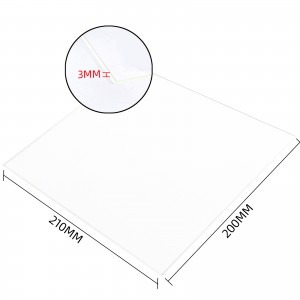 Borosilicate glass platform 210*210*3mm for A10/A10M/A10T