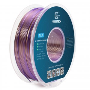 Geeetech Dual Silk PLA Filament 1.75 mm, 3D Printer PLA Silk Filament 1 kg/Spool, gold and purple