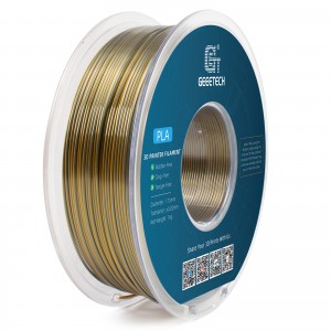 Geeetech Dual Silk PLA Filament 1.75 mm, 3D Printer PLA Silk Filament 1 kg/Spool, gold and silver