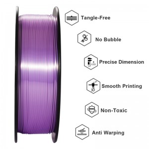 PLA Silk  Purple  3D Printer Filament 1.75mm 1kg/roll