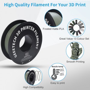 {6KG}PLA Matte Green 3D Printer Filament 1.75mm 1kg/roll