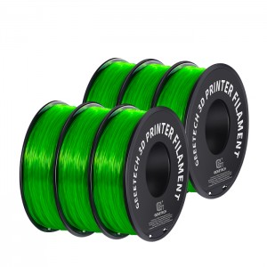 {6KG} TPU Transparent Green 3D Printer Filament 1.75mm 1kg/roll