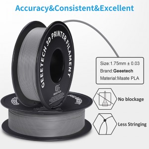 {6KG}PLA Matte Grey 3D Printer Filament 1.75mm 1kg/roll