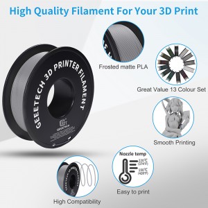 {6KG}PLA Matte Grey 3D Printer Filament 1.75mm 1kg/roll