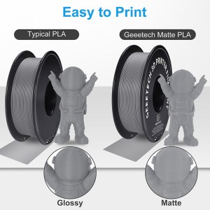 {6KG}PLA Matte Grey 3D Printer Filament 1.75mm 1kg/roll