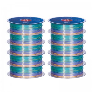 {10KG} PLA Silk Rainbow 3D Printer Filament 1.75mm 1kg/roll