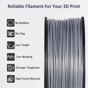 ABS+  Silver 3D Printer Filament 1.75mm 1kg/roll