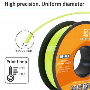 HS-PLA Apple Green 3D Printer Filament 1.75mm 1kg/roll