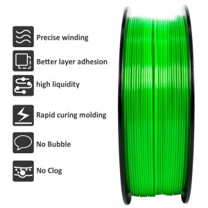 HS-PLA green 3D Printer Filament 1.75mm 1kg/roll