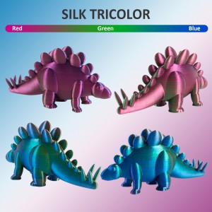 PLA  Silk Tri-Color  3D Printer Filament 1.75mm 1kg/roll (Red+Blue+Green)