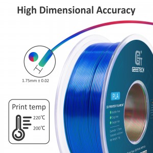 PLA  Silk Tri-Color  3D Printer Filament 1.75mm 1kg/roll (Red+Blue+Green)