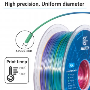 PLA Silk Rainbow 3D Printer Filament 1.75mm 1kg/roll