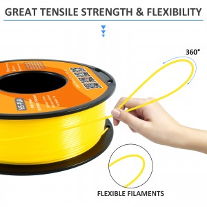 HS-PLA Yellow 3D Printer Filament 1.75mm 1kg/roll