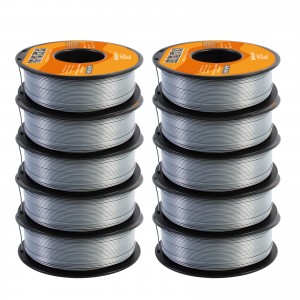 {10KG}HS-PLA Silver 3D Printer Filament 1.75mm 1kg/roll