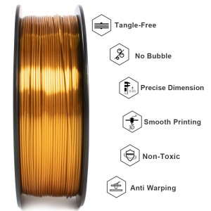 PLA  Silk Gold 3D Printer Filament 1.75mm 1kg/roll