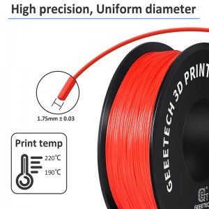 PLA Red  3D Printer Filament 1.75mm 1kg/roll