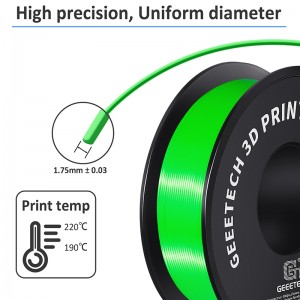 PLA Green  3D Printer Filament 1.75mm 1kg/roll