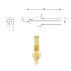 5pcs * Nozzle for Geeetech M1 3D Printer