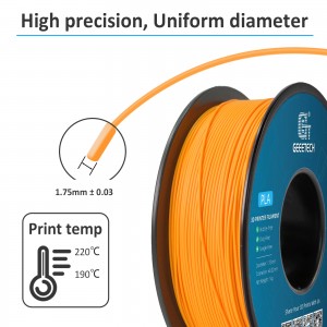 PLA orange 3D Printer Filament 1.75mm 1kg/roll