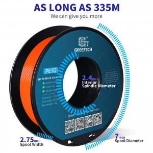 {4KG} PETG Orange 3D Printer Filament 1.75mm 1kg/roll